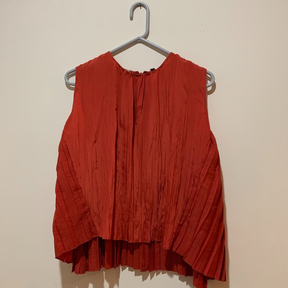 Vince Orange Origami Top